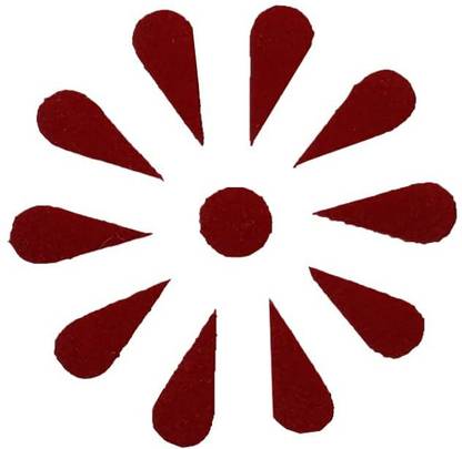 Comet Busters Traditional Maroon Tear Drop Bindis (10mm) (BV1488) Forehead Maroon Bindis