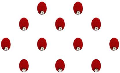 Comet Busters Red Oval Bindi for Women With Single Stone (8mm) (BIN1451) forehead Red Bindis