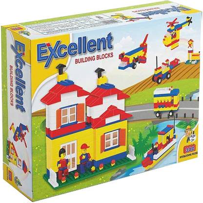 SUPER ANGEL 300Pcs Excellent Building Block Game, Interlocking Block Set, Building Blocks