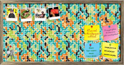 Artzfolio Retro Style Notice Pin Board Antique Golden Frame 36 x 18 inch (91 x 46 cms) Cork Bulletin Board
