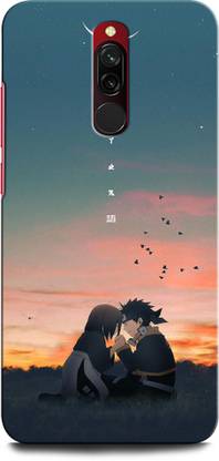 INTELLIZE Back Cover for Redmi 8 OBITO X RIN, ANIME, NEON, GIRL, BOY