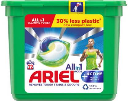 Ariel All in 1 Pods + Active Odour Defence 22's Capsules Regular Detergent Pod