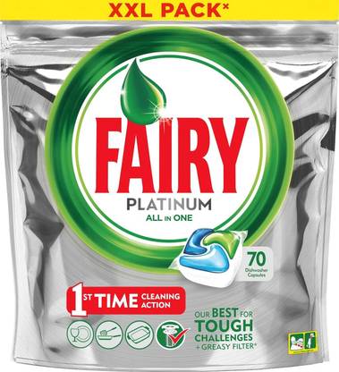Fairy Platinum All In One Dishwashing Tablets 70's Regular Detergent Pod