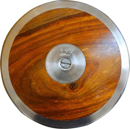 COUGAR Discus Throw 1.25Kg , Disc Throw, Practice Wooden Discuss With Premium Brass Rim Wooden Discus Throw Disc