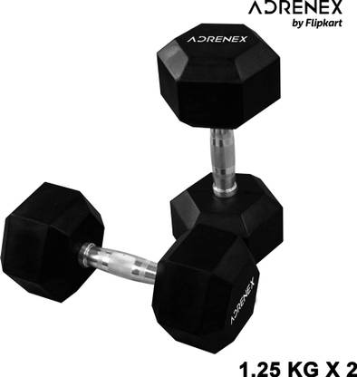 Adrenex by Flipkart Solid Rubber Fixed Weight Dumbbell Fixed Weight Dumbbell