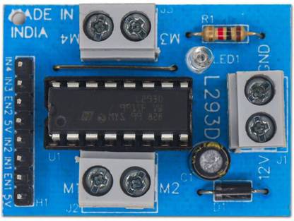 Electronic Spices L293D Motor Driver Module Compatible Dc Motor/Stepper MotorDriver(Made In India) Motor Control Electronic Hobby Kit