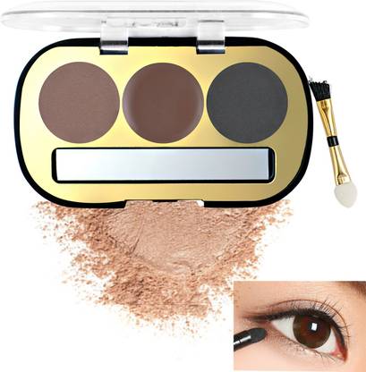 MARS 2 Color Eyebrow Powder Cake Palette With 1 Color Eyebrow Cream with Brush 6 g