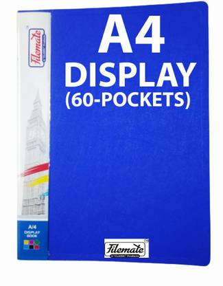 FileMate A4 size Clear Book File(60 transparent inner pockets)(Size: 12.25 X 9.25 inch) / Display File / Leaf File
