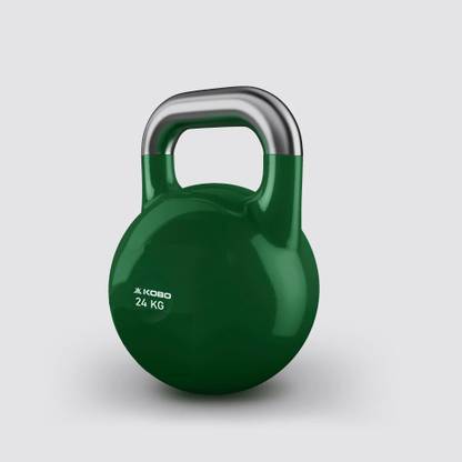 KOBO Competition Kettlebell 24 Kg – Professional Durable and Strong Design (IMPORTED) Green Kettlebell