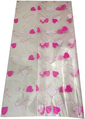 3A Featuretail 20 In x 25 In Heart Design Printed Cellophane Sheets For Flowers/Gift Wrap BOPP Gift Wrapper