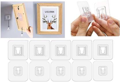 Jiyan Enterprise Double Sided Adhesive Wall Hooks for Bathroom Kitchen and Office Organization Hook 5