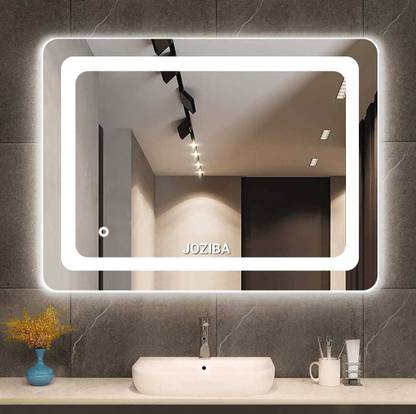 JOZIBA _01A 24x18 Glass Led Triple light wall Mirror with Touch sensor Decorative Mirror