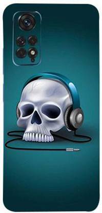 CLAXA Skull Music Head Redmi Note 11 Back Skin Guard, Skull Music Head Mobile Skin