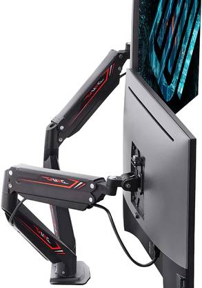 ASTRIX INC Dual Monitor Arms, Full Motion Dual Stacking Mount, Fits Screens Up to 32", Desk Mount Monitor Arm