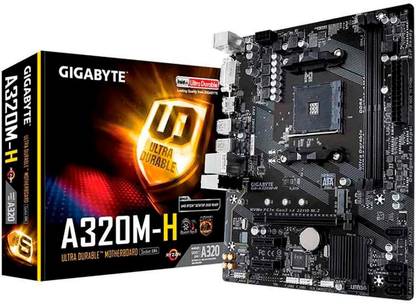 GIGABYTE GA-A320M-H Ultra Durable AMD AM4 Motherboard with Hybrid Digital VRM Solution AM4Socket Micro-ATX AMD 320 Chipset DDR4 Motherboard for Desktop