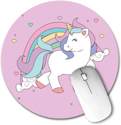 Giftcart Cute Magical Unicorn Cartoon Mouse Pad Round Non Slip Base Mousepad