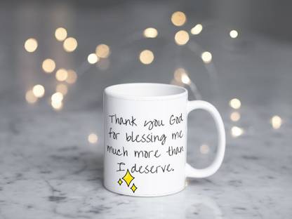 ukti New Blessing Design Printed White Ceramic Coffee For Best Gift(350ML) Ceramic Coffee Mug