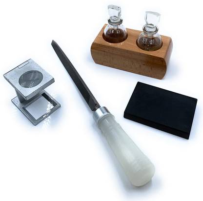 Ceznek Gold Testing Kit with Eyeglass for Checking of Gold Purity in Banks, Valuers Multi Vise Tool