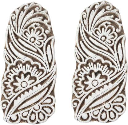 Global Art Traders Fabric Printing Block – Handmade Design Body Tattoos Block DIY Hobby (2) Printing Blocks