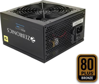ZEBRONICS ZEB-PGP550W (80 Plus) 550 Watts Gaming PSU with 6 SATA Cables