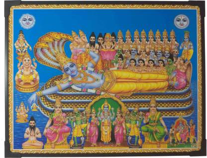 R S Exports Lord Anantha Padmanabha Swamy Photo Frame ( 29 cm x 22.5 cm x 1 cm ) Religious Frame
