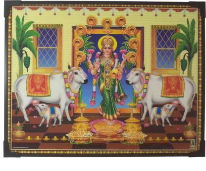 R S Exports Goddess Grahalakshmi Photo Frame ( 29 cm x 22.5 cm x 1 cm ) / Grihalakshmi Religious Frame