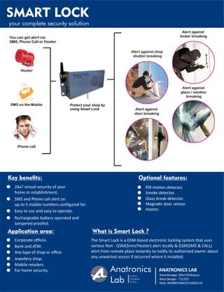 Smart Lock SSL-DSG Wireless Sensor Security System