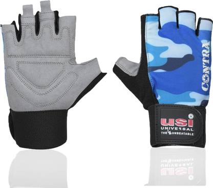 USI UNIVERSAL Contra Fitness Gym Gloves , Workout Powerlifting Gloves, Made of Polyester, Foam Gym & Fitness Gloves