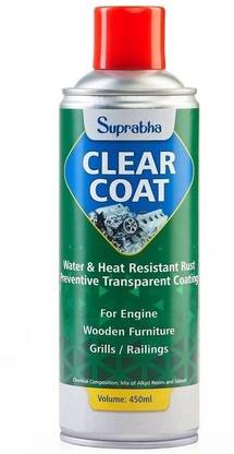 WONDER-X Clear Coat Spray -Quick Drying, Transparent Top Coat, Glossy Coating Multicolor Spray Paint 450 ml