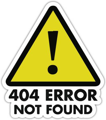 signEver 0.1 cm 404 Error Not Found Self Adhesive Sticker