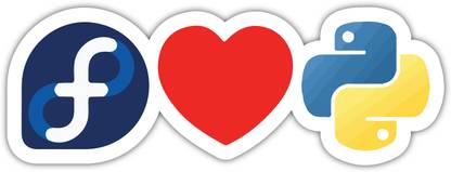 signEver 0.1 cm Facebook Love Python Self Adhesive Sticker