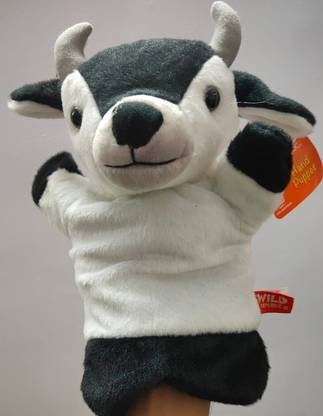 WILD REPUBLIC POLYESTER HAND PUPPET COW  - 15.24 cm