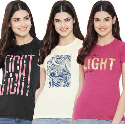 Printed Women Multicolor T-Shirt