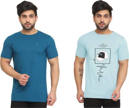 Printed Men Blue, Blue T-Shirt