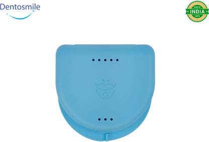 Dentosmile Dental Orthodontic Retainer/Aligner Case/Box/Mouth Guard and Denture Storage in Light Blue Colour (1) Teeth Whitening Kit