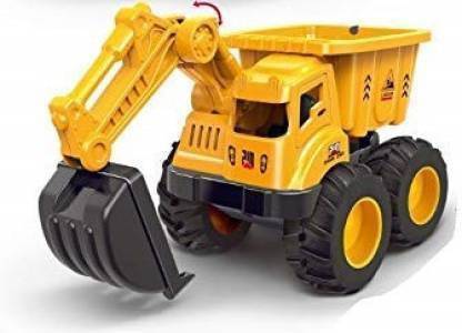 Cloud spot Unbreakable Pull Along Back Excavator Construction Engineering Toy