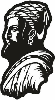 KREEPO Shiva Ji Maharaj Wooden Laser Cutout Hanging for Decor_Black_KR8