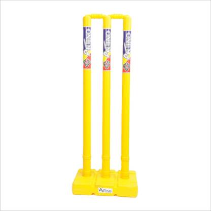 ARTINO Plastic Cricket Wicket Set + Unbreakable Stump, 3 Wickets ,1 Base, 2 Bails