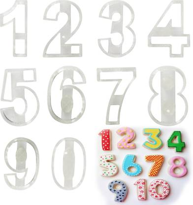 JSA 0-9 Number 5CM Shaped Cookie Cutter Cutters Numbers Fondant Cutter Cookie Cutter