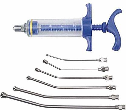 Sage Square Adjustable Hand Feeding Syringe With Full Kit for Birds, Puppy, Kitten, Dog, Cat, Hamster (1 Piece) (100ml) (1 Piece) Tube Bird Feeder