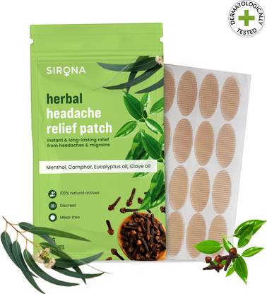 SIRONA Herbal Pain Relief Patches Instant Relief from headaches and Migraine Plaster & Patch