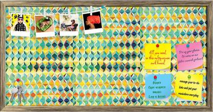 Artzfolio Funky Triangle Notice Pin Board Soft Board with Push Pins Cork Bulletin Board