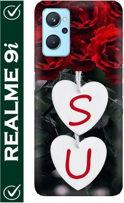 FULLYIDEA Back Cover for realme 9i, Realme 9i, RMX3491, Letter S, Alphabet S, Name S, Letter S With U, S