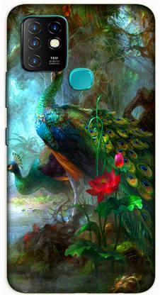 iprinto Back Cover for Infinix Hot 10 peacock Back Cover