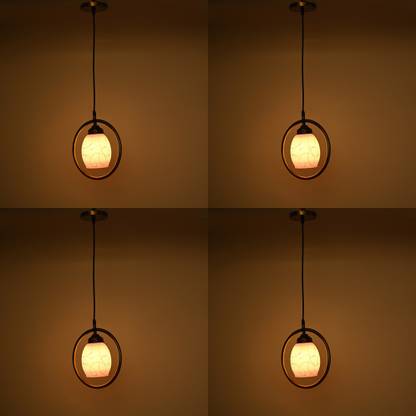 1st Time Ceiling Light Hand Decorated Glass Shade, With All Fitting & Fixture Set of 4 Pendants Ceiling Lamp