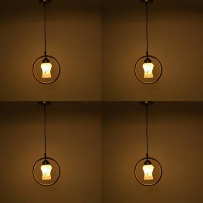 1st Time Ceiling Light Hand Decorated Glass Shade, With All Fitting & Fixture Set of 4 Pendants Ceiling Lamp