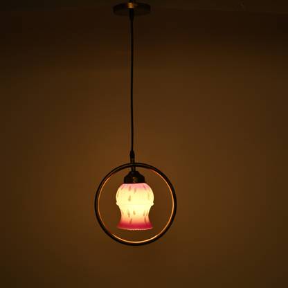 1st Time Ceiling Light Hand Decorated Glass Shade, With All Fitting & Fixture Set of 1 Pendants Ceiling Lamp