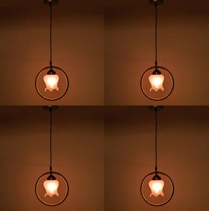 1st Time Ceiling Light Hand Decorated Glass Shade, With All Fitting & Fixture Set of 4 Pendant Lamp Ceiling Lamp