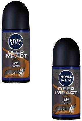NIVEA Deodorant Roll-on Deep Impact Energy Each50ml Set of /2 Deodorant Roll-on  -  For Men