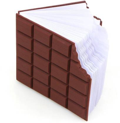 GAMLOID Chocolate Shaped Personal Desk Notepad Memo Book Small Diary Pocket-size Note Book Unruled 60 Pages